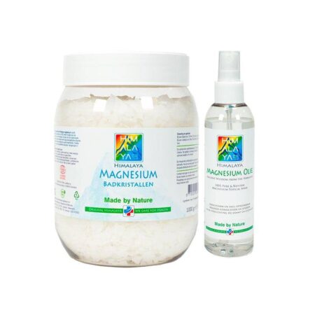 Himalaya 1 kg magnesium badkristallen en 200 ml olie combi pakket