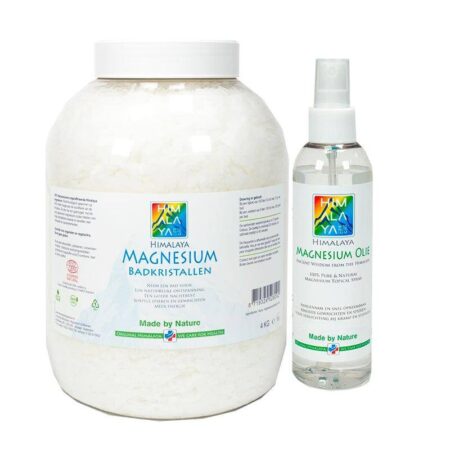 4000 g himalaya magnesium badkristallen en 200 ml magnesiumolie Himalaya magnesium