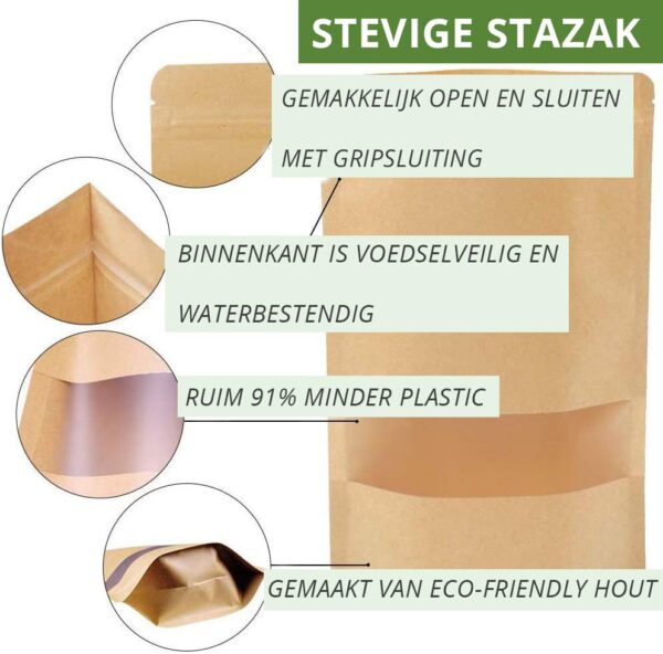 Alle specificaties van een kraft stazak