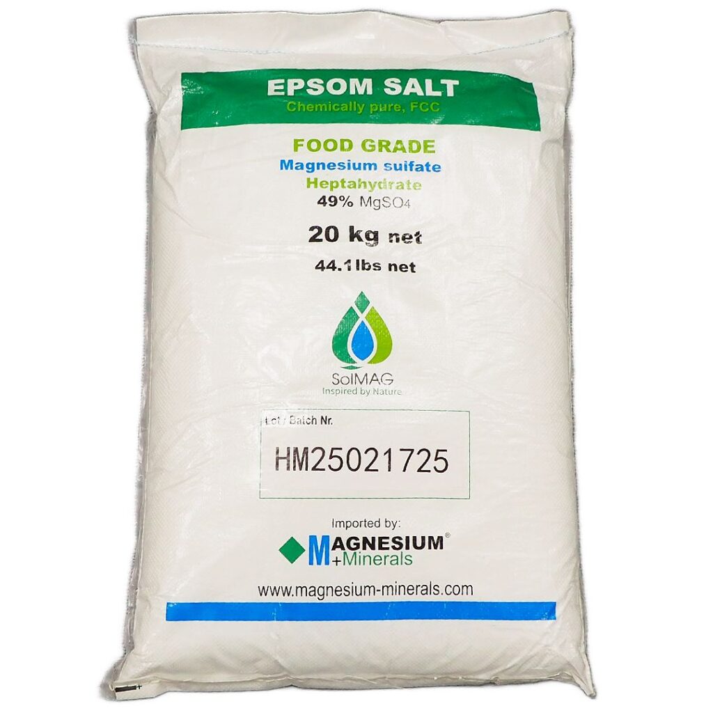 Epsom zout 20 kg Magnesiumsulfaat 49% FCC van SoLMAG